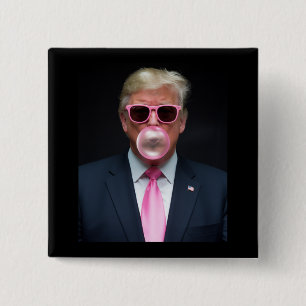 Trump Pink Kaugummi Präsident 47 USA Button