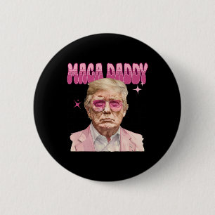 Trump Pink Sungles Maga Daddy Funny Trump 2024 Button
