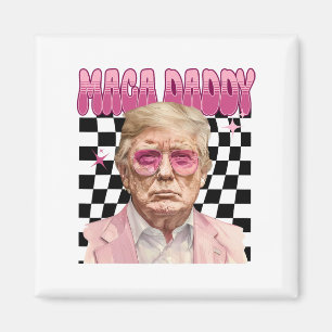 Trump Pink Sungles Maga Daddy Funny Trump 2024 Magnet