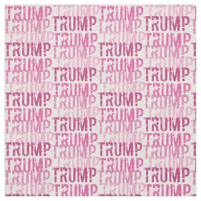 Trump Pink Typografie Fabric Stoff (Muster)