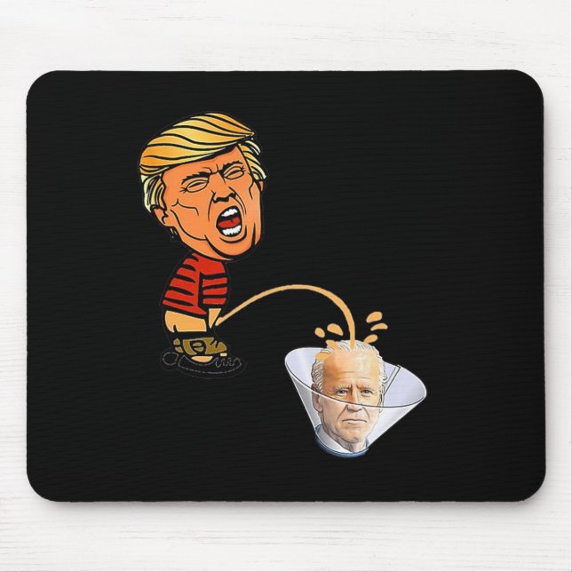 Trump pisst auf Biden Mousepad (Vorne)