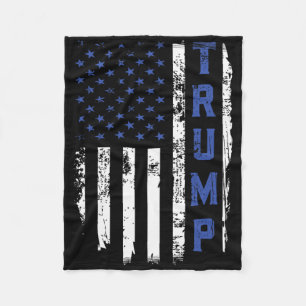 Trump Polizei Dünne Blaue Linie Republikaner Poliz Fleecedecke