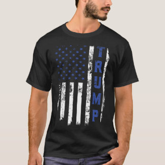 Trump Polizei Dünne Blaue Linie Republikaner Poliz T-Shirt