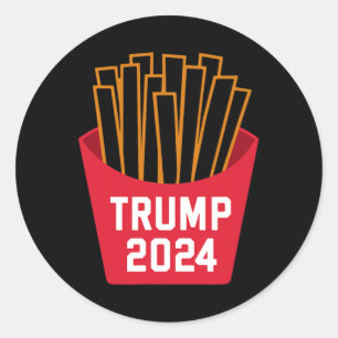 Trump Pommes Frites 2025 Trump 2025 Trump Frites Runder Aufkleber