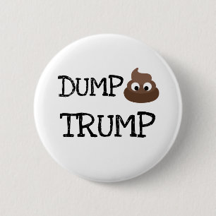 Trump Poopie Pile Humour Button