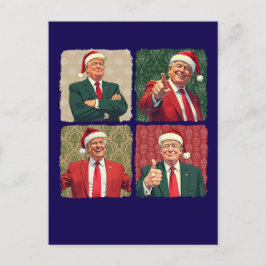 Trump Pop-Art-Weihnachts-Postkarte Patriotischer U Feiertagspostkarte