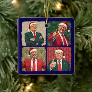 Trump Pop Art Weihnachtsschmuck Patriotisch