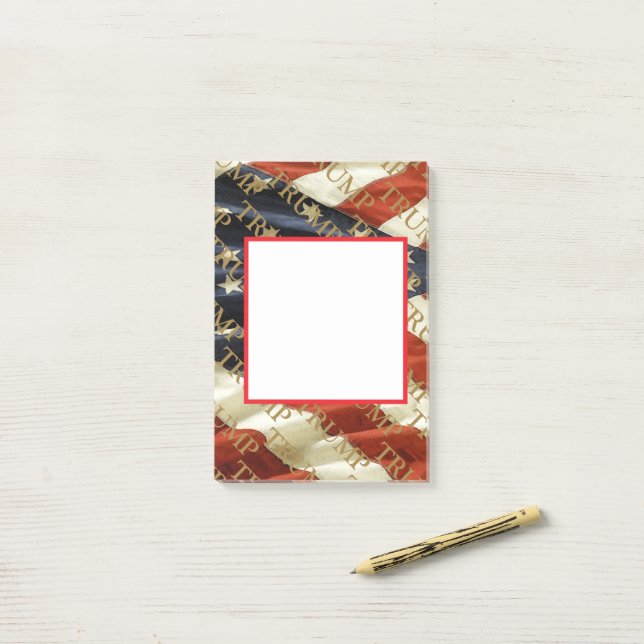 TRUMP POST-IT KLEBEZETTEL (Auf Schreibtisch)