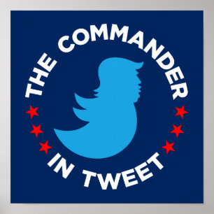 Trump Poster: "THE COMMANDER IN TWEET" (Klein) Poster