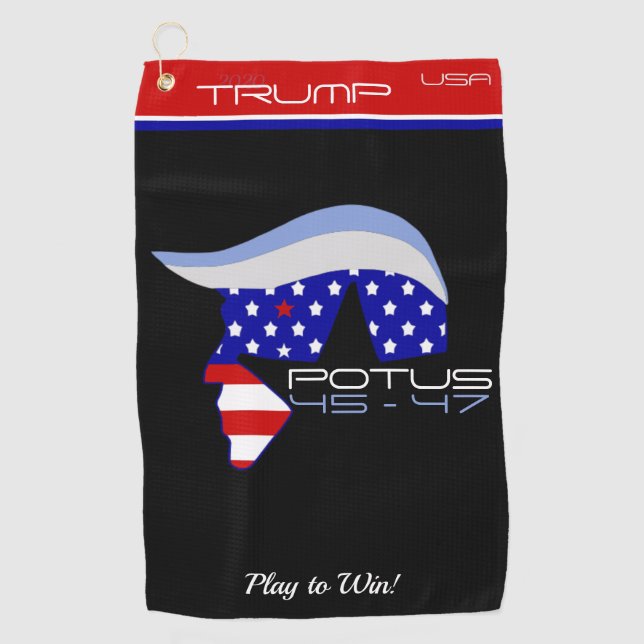 TRUMP POTUS 45-47 Golf Handtuch (Vorderseite)