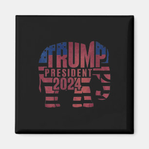 Trump Präsident 2024 Elefant Republikaner Magnet
