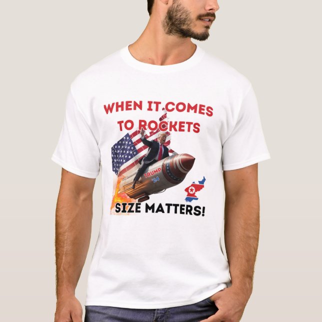 Trump Präsident 2024 Lin Rocket Man T-Shirt (Vorderseite)