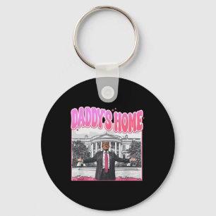 Trump-Präsident 2024 T-Shirt Funny Daddys Zuhause  Schlüsselanhänger