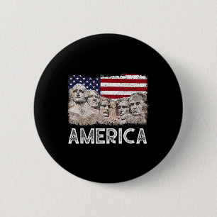Trump Präsident 45. Rushmore - Amerikanische Flagg Button