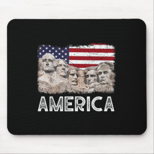 Trump Präsident 45. Rushmore - Amerikanische Flagg Mousepad