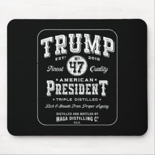Trump Präsident 47 Vintages Whiskey Label 2024 Vic Mousepad