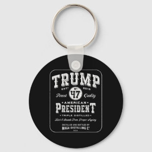 Trump Präsident 47 Vintages Whiskey Label 2024 Vic Schlüsselanhänger