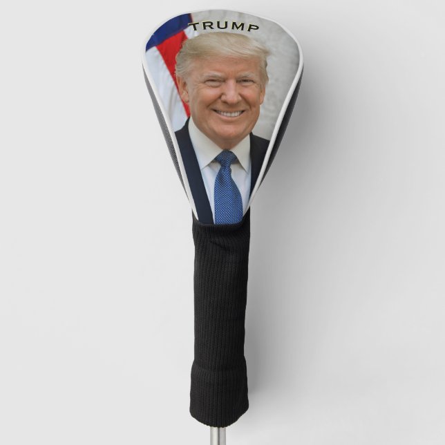 Trump-Präsident Portrait 🇺 🇸 lächelnd 😁 Golf Headcover (Vorderseite)