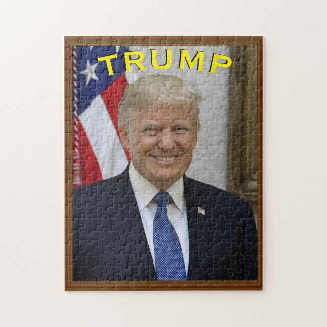 Trump Präsident Portrait Smiling Jigsaw Puzzle (Vertikal)