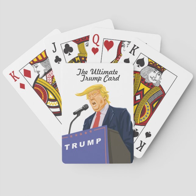 Trump-Präsident Trump, der die Trump-Karte selbst  Spielkarten (Rückseite)