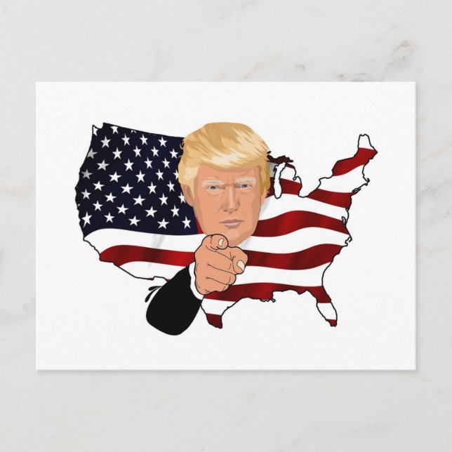 Trump-Präsident Uncle Sam Usa America Flag Postkarte (Vorderseite)