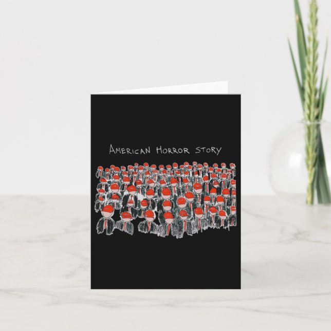 Trump-Präsident Usa Flag Halloween Horror Story Karte (Vorderseite)