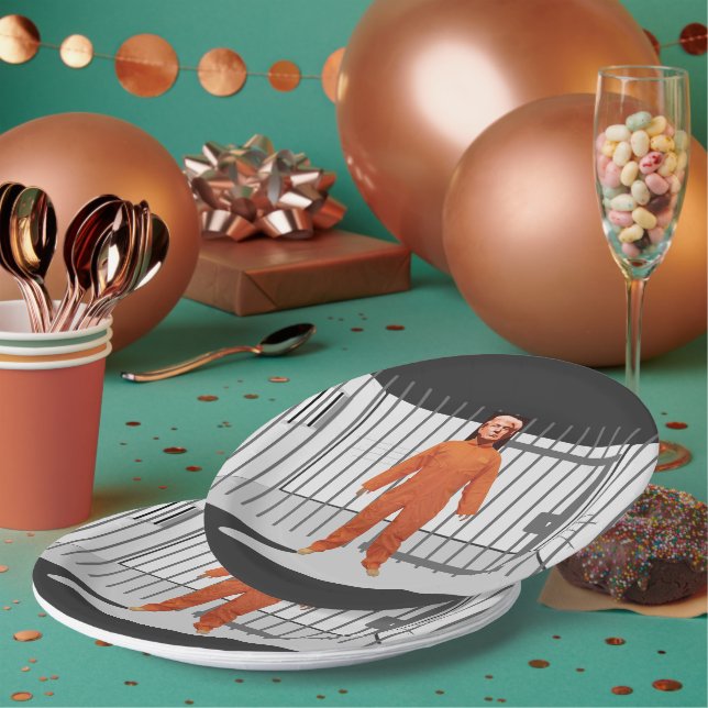 Trump Prisoner Paper Plate Pappteller (Multi)