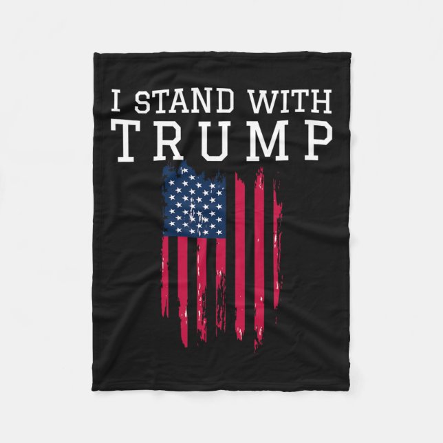 Trump Pro Trump-Unterstützer Fleecedecke (Vorderseite)
