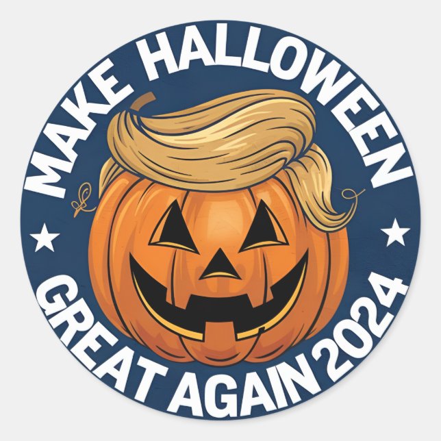 Trump-Pumpkin-Sticker Runder Aufkleber (Vorderseite)