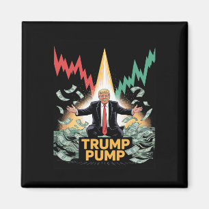 Trump pumpt Geld Lustige Grafik Trump 2025 Magnet