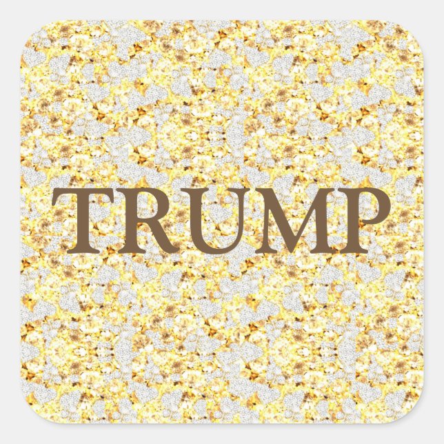 TRUMP QUADRATISCHER AUFKLEBER (Vorderseite)