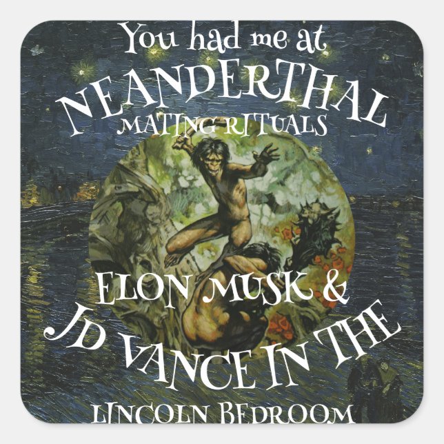 Trump Quadratischer Aufkleber (Vorderseite)