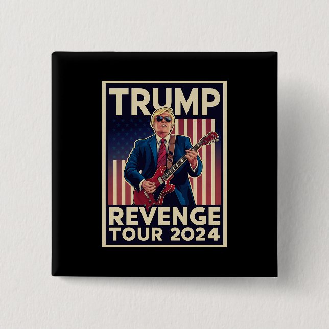 Trump-Rache Tour 2024 - Politische Wahl 2024 Button (Vorderseite)