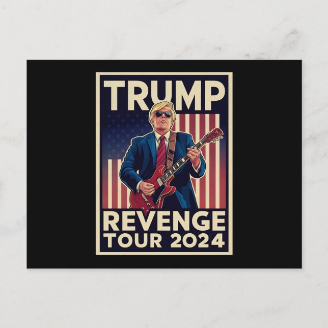 Trump-Rache Tour 2024 - Politische Wahl 2024 Postkarte (Vorderseite)