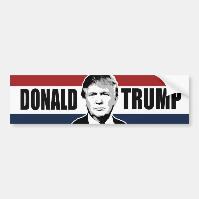 Trump Red White and Blue Bumper -.pnng Autoaufkleber (Vorne)