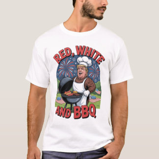 Trump Red White und GRILLEN 4. Juli T-Shirt