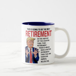 Trump-Rentengruß Zweifarbige Tasse