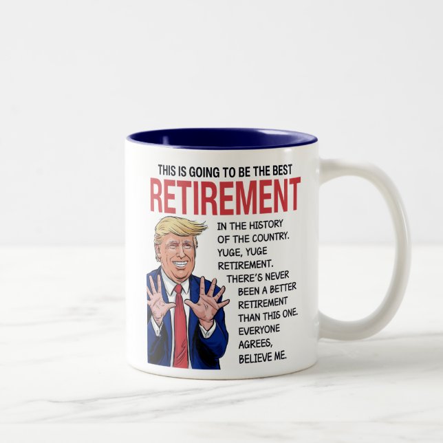 Trump-Rentengruß Zweifarbige Tasse (Rechts)