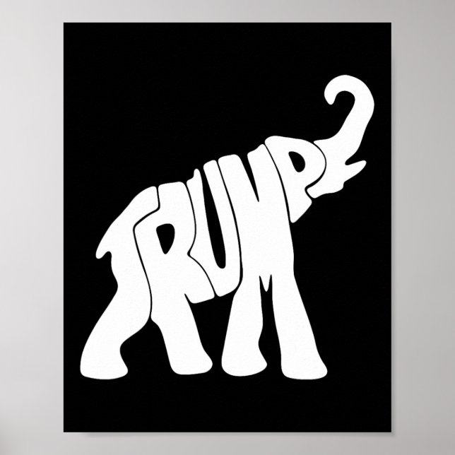 Trump Republikaner Elephant Trump Unterstützer Prä Poster (Vorne)