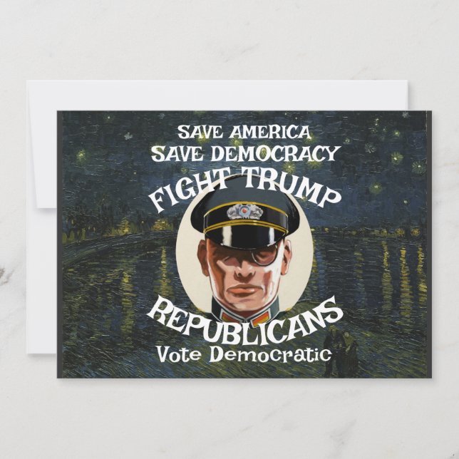 Trump Republikanischer Party Grad Rentirement Wedd Einladung (Vorderseite)