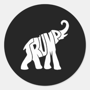 Trump-Republikanisches Elefant-Shirt für Unterstüt Runder Aufkleber