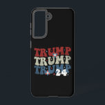 Trump Retro Groovy Blume 24 Wahlen 2024 Samsung Galaxy Hülle<br><div class="desc">Trump Retro Groovy Blume 24 Wahlen 2024</div>