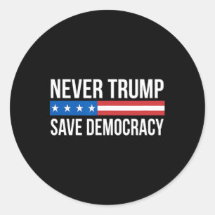 Trump - Rett Demokratie - Runder Aufkleber