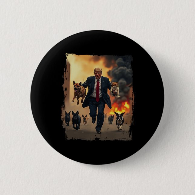Trump rettet Hunde  Button (Vorderseite)