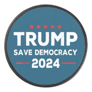 Trump Rettete Demokratie Trump 2024 Eishockey Puck