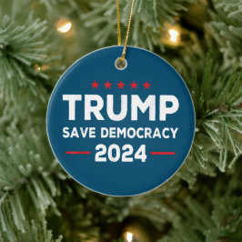 Trump Rettete Demokratie Trump 2024 Keramik Ornament