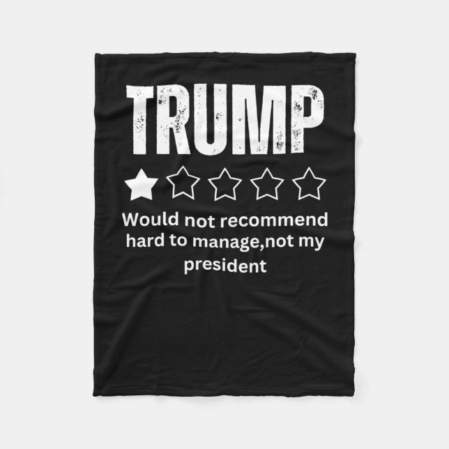 Trump Review not my President 2025 Fleecedecke (Vorderseite)