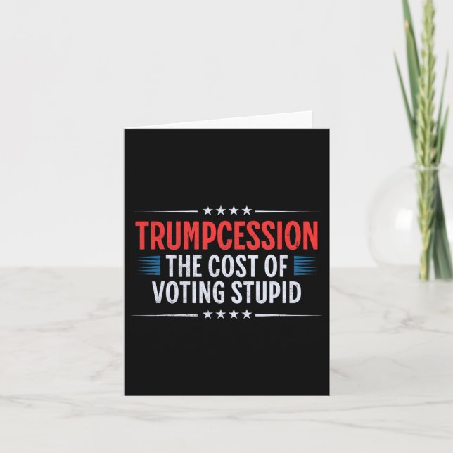 Trump-Rezession Karte (Vorderseite)