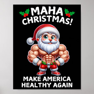 Trump Rfk Jr Christmas Santa Maha Weihnachtsferien Poster