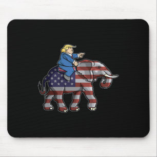 Trump Riding Elefanten Republikaner Shirt Geschenk Mousepad